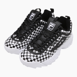 Fila Disrupter 2 Checker - Miesten Urheilujalkineet - Valkoinen/Mustat | FI-62364